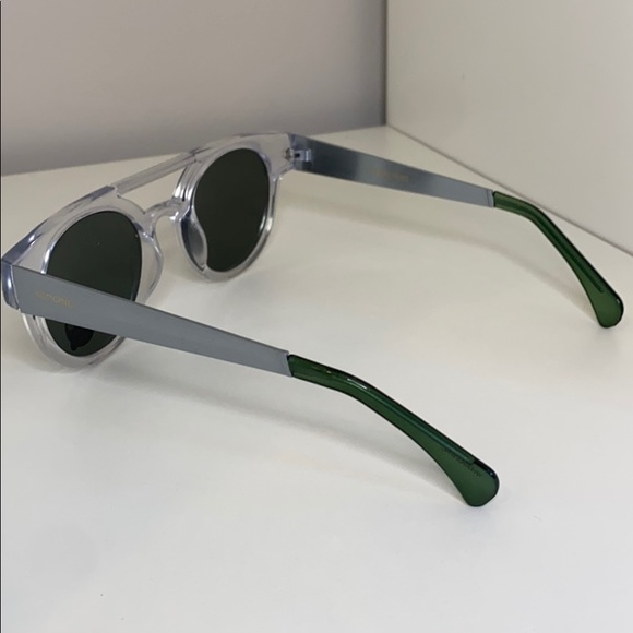 Komono Womens Sunglasses NEW Round Dreyfuss clear silver - Picture 9 of 16